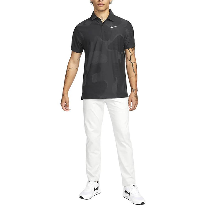 Nike Dri-FIT ADV Tour Camo Golf Polo Black/Anthracite/White - 23 Men