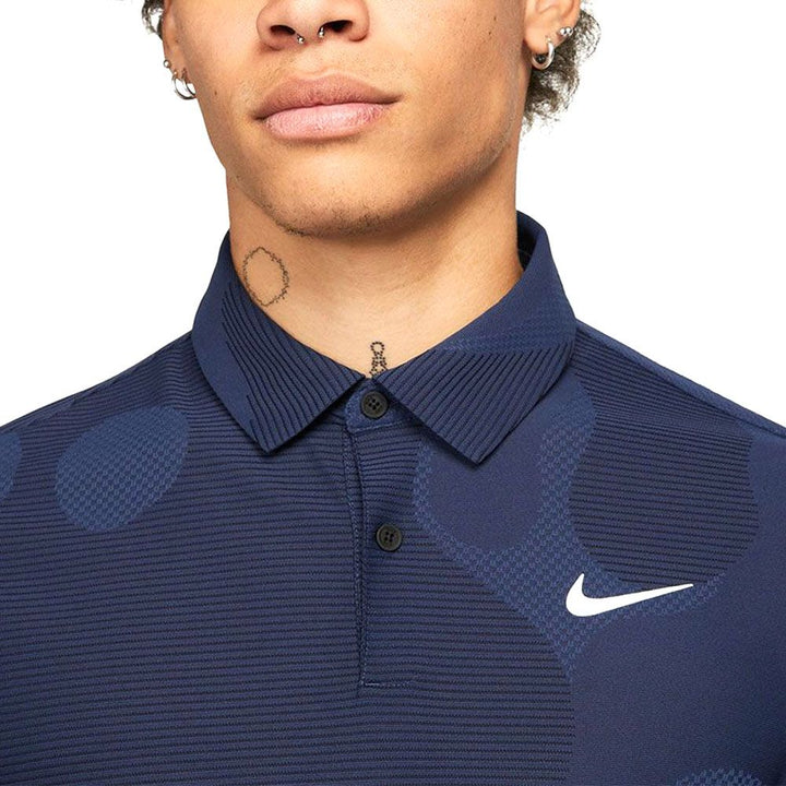 Nike Dri-FIT ADV Tour Camo Golf Polo Blackened Blue/Midnight Navy/White - 23 Men