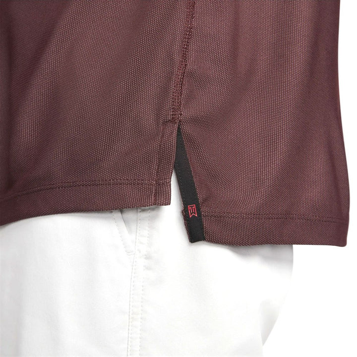 Nike Dri-FIT Tiger Woods Tech Pique Golf Polo Burgundy Crush/Plum Eclipse/White - 23 Men