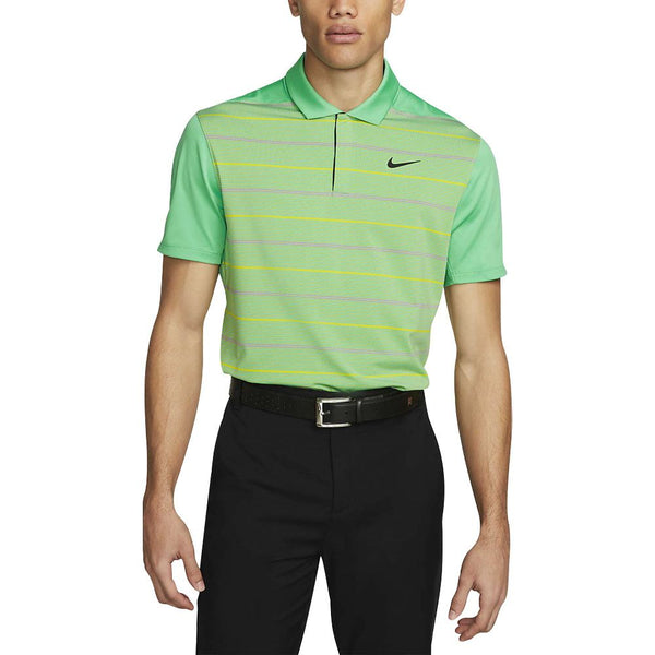 Nike Dri-FIT Tiger Woods Striped Golf Polo Spring Green/Ashen Slate/Black - SS23 Men