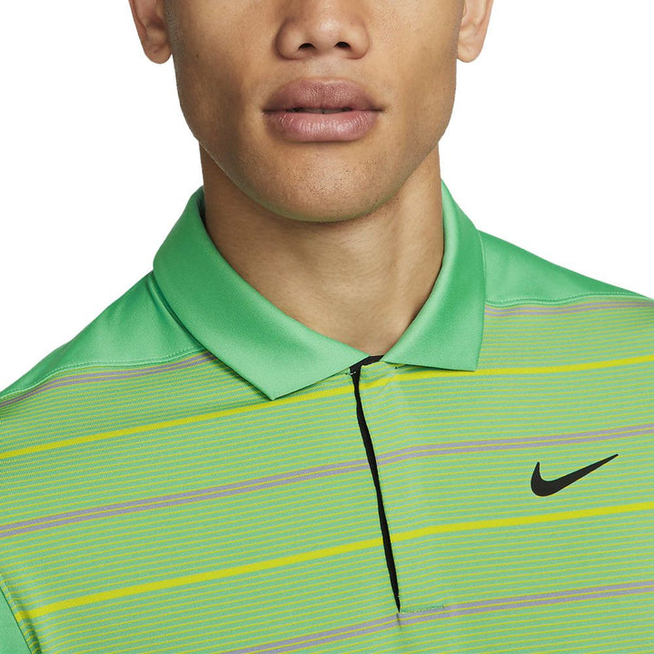 Nike Dri-FIT Tiger Woods Striped Golf Polo Spring Green/Ashen Slate/Black - SS23 Men