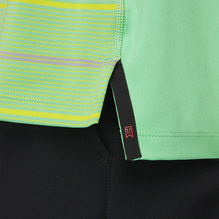 Nike Dri-FIT Tiger Woods Striped Golf Polo Spring Green/Ashen Slate/Black - SS23 Men
