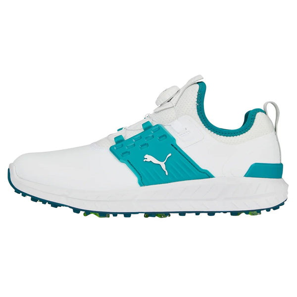 PUMA Ignite Articulate Disc Golf Shoes White/Silver/Green Lagoon - 23 Men