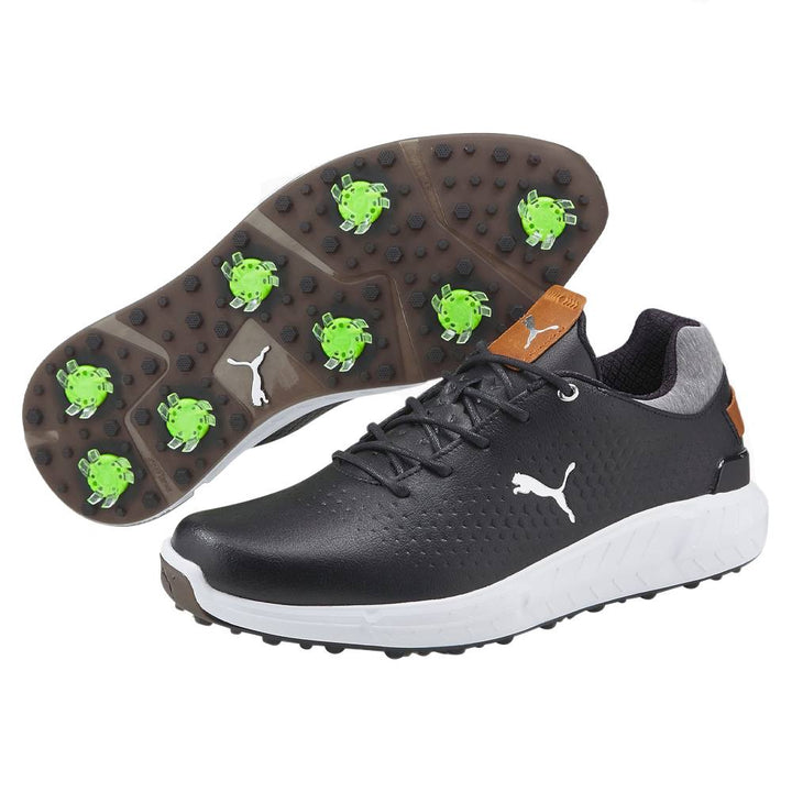 PUMA Ignite Articulate Leather Golf Shoes Black/Silver - 23 Men