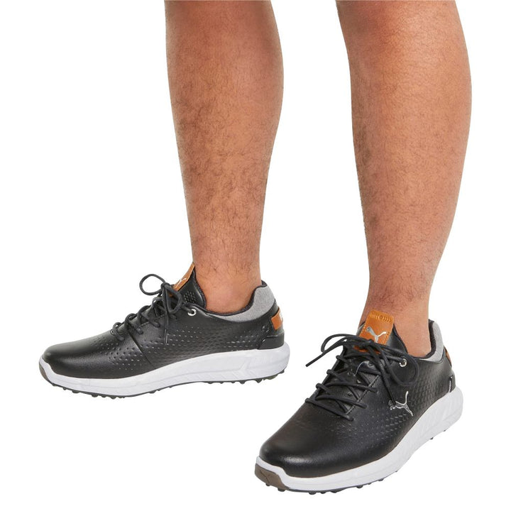 PUMA Ignite Articulate Leather Golf Shoes Black/Silver - 23 Men
