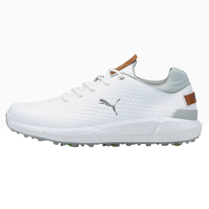 PUMA Ignite Articulate Leather Golf Shoes White/Silver - 23 Men