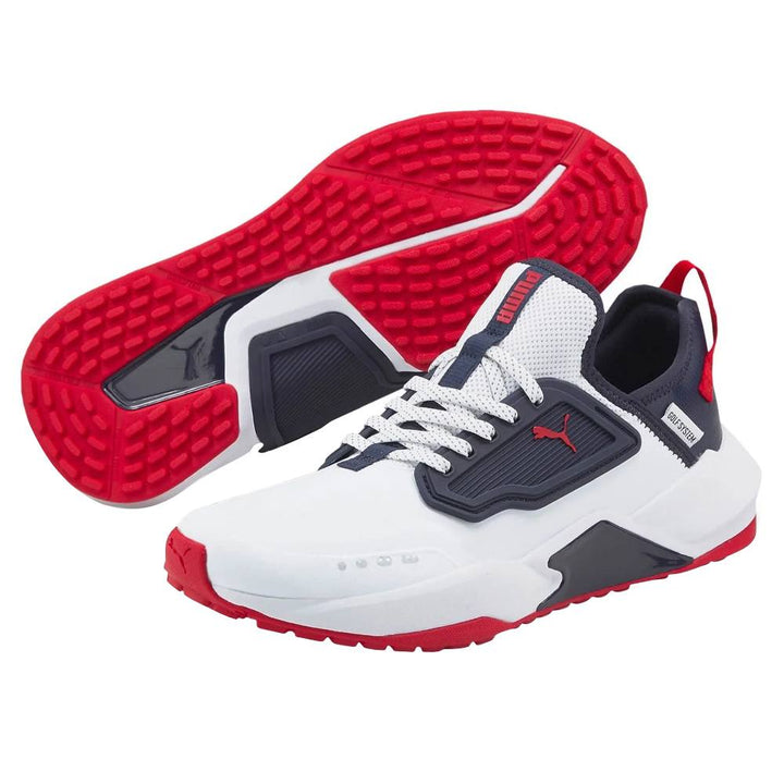 PUMA GS.ONE Spikeless Golf Shoes White/Navy Blazer/Ski Patrol - 23 Men