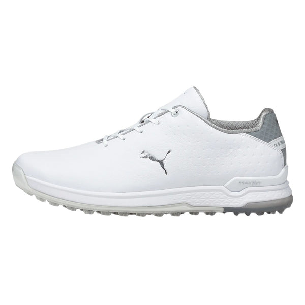 PUMA PROADAPT Alphacat Leather Spikeless Golf Shoes White/Silver - 23 Men