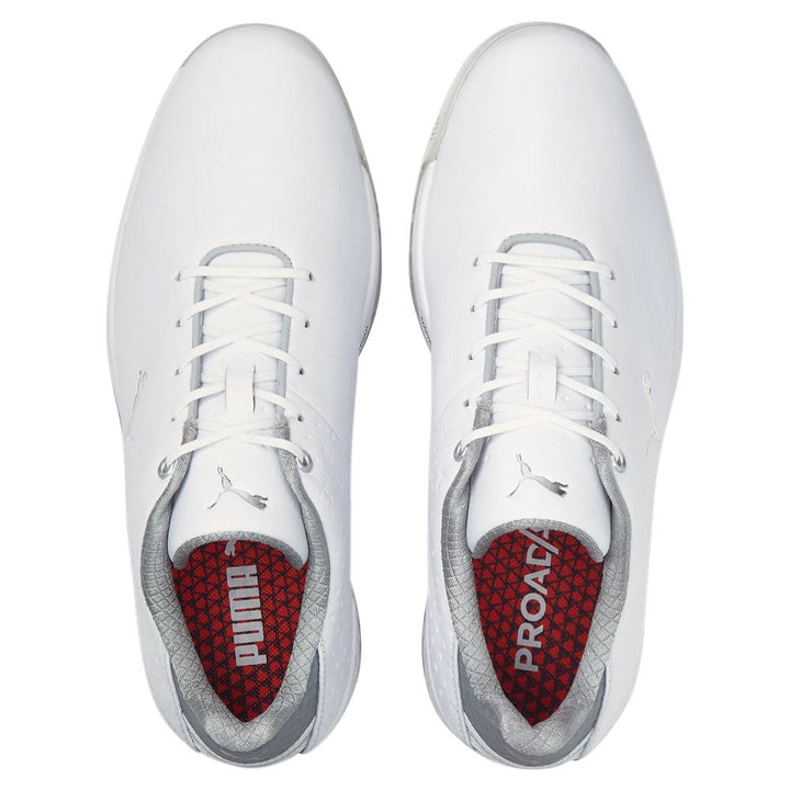 PUMA PROADAPT Alphacat Leather Spikeless Golf Shoes White/Silver - 23 Men