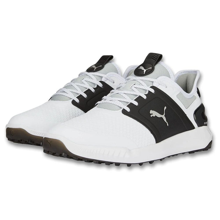 PUMA Ignite Elevate Spikeless Golf Shoes White/Black/Metallic Silver - 23 Men