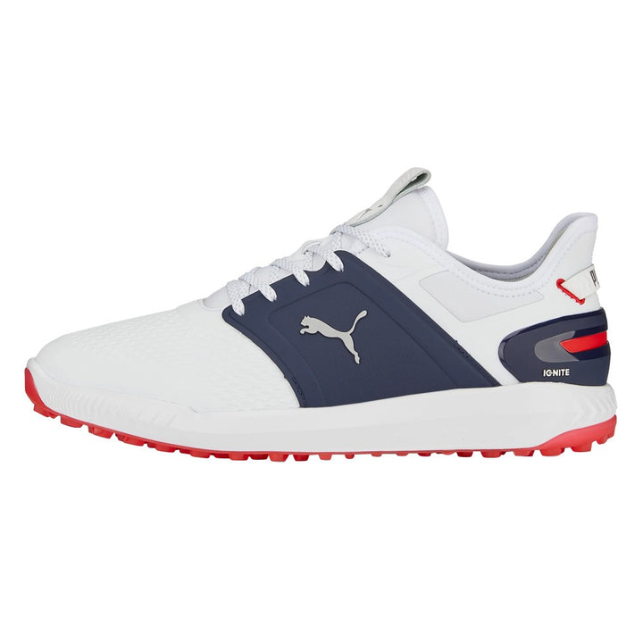 PUMA Ignite Elevate Spikeless Golf Shoes White/Silver/Navy - 23 Men