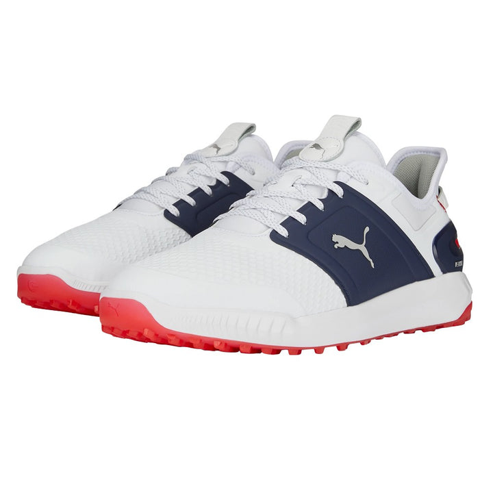 PUMA Ignite Elevate Spikeless Golf Shoes White/Silver/Navy - 23 Men