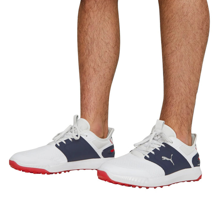 PUMA Ignite Elevate Spikeless Golf Shoes White/Silver/Navy - 23 Men