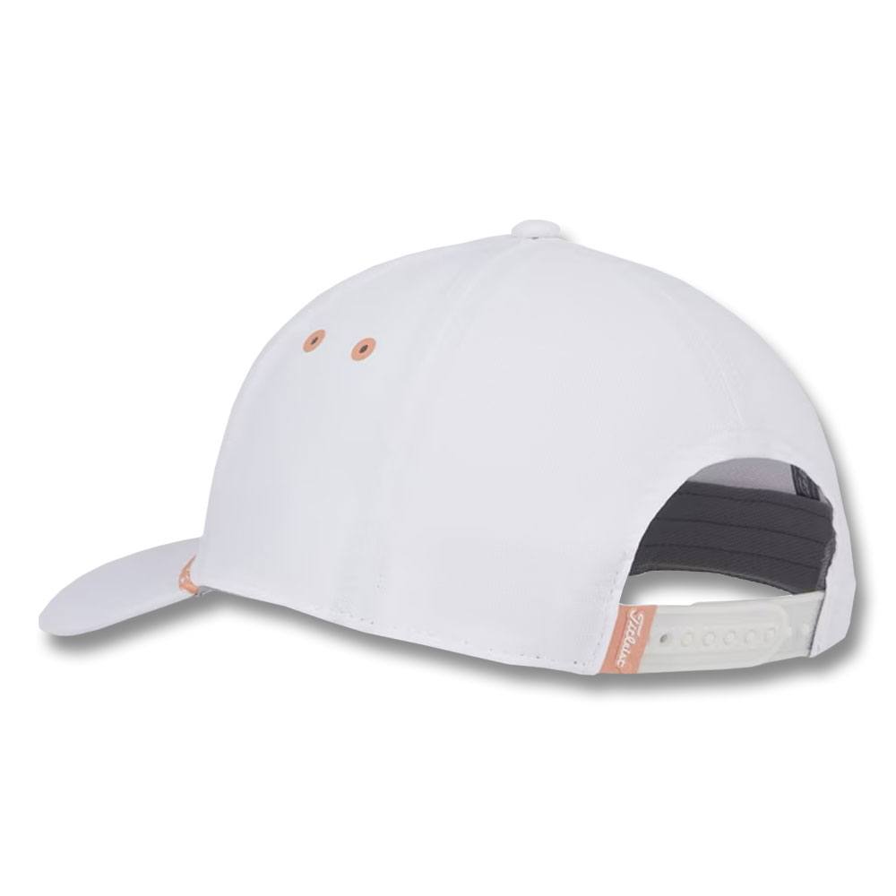 Lot De 2 Casquettes Titleist Pro V1 – Strapback Ajustable – Blanche/corail + Bleu Marine/rouge
