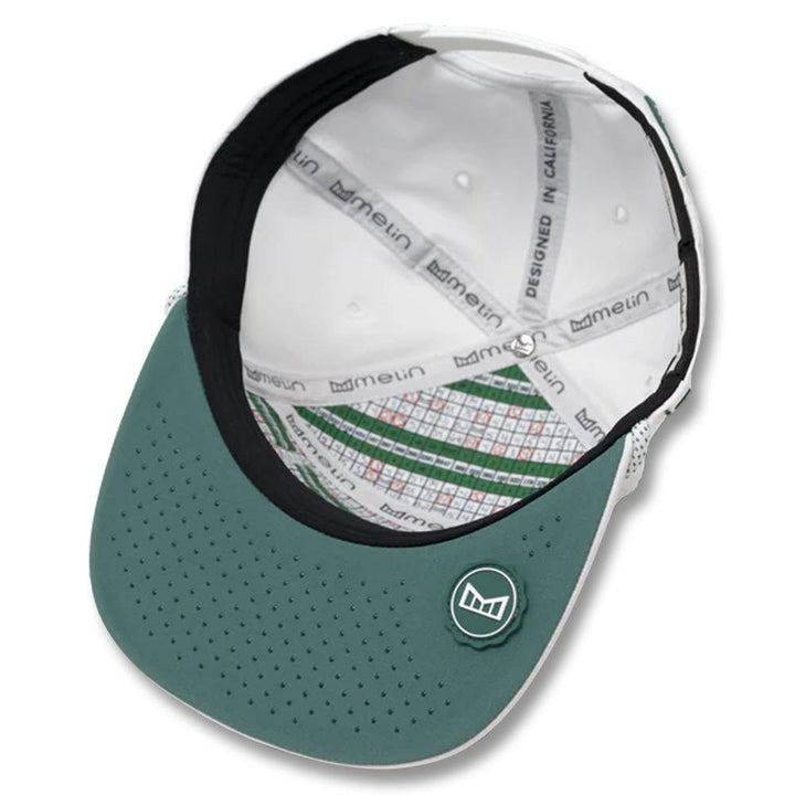 Melin Hydro Coronado Links Golf Cap White/Green - SP24 Men