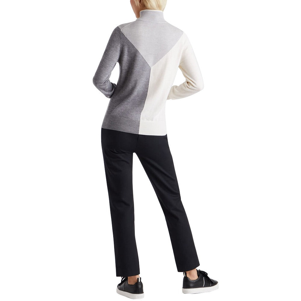 Gfore Colour Block Merino Wool Quarter Zip Golf Sweater 2023 Women
