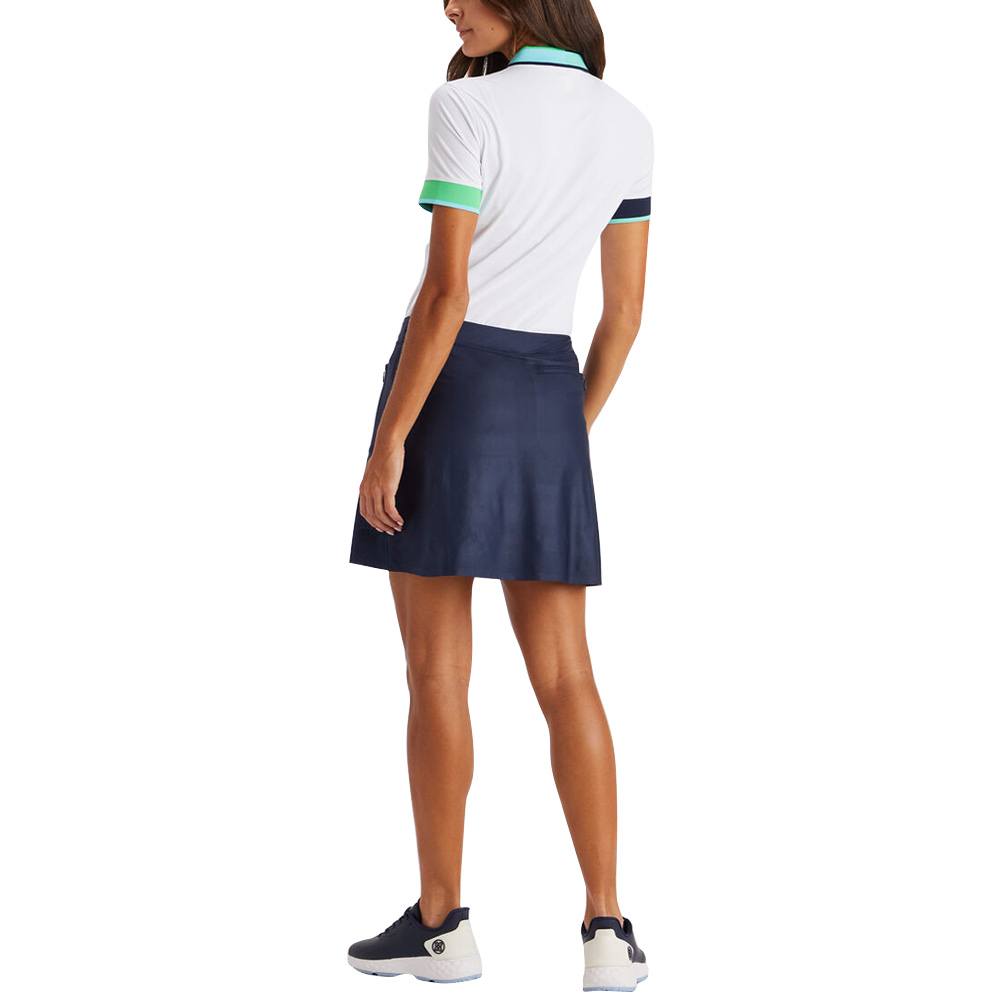 Gfore Contrast Collar Tech Pique Quarter Zip Golf Polo 2023 Women
