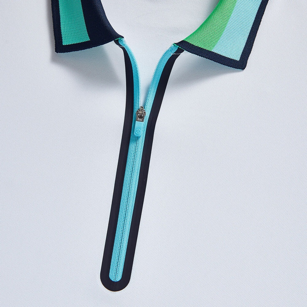 Gfore Contrast Collar Tech Pique Quarter Zip Golf Polo 2023 Women