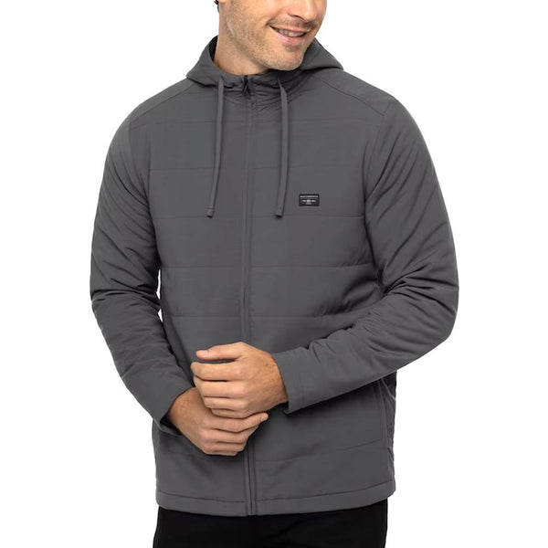 TravisMathew Every Amenity Golf Jacket Gray Pinstripe - SS23 Men