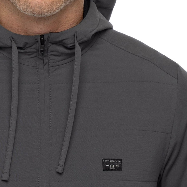 TravisMathew Every Amenity Golf Jacket Gray Pinstripe - SS23 Men