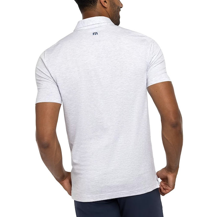 TravisMathew Local Time Golf Polo Heather Light Gray - SS23 Men