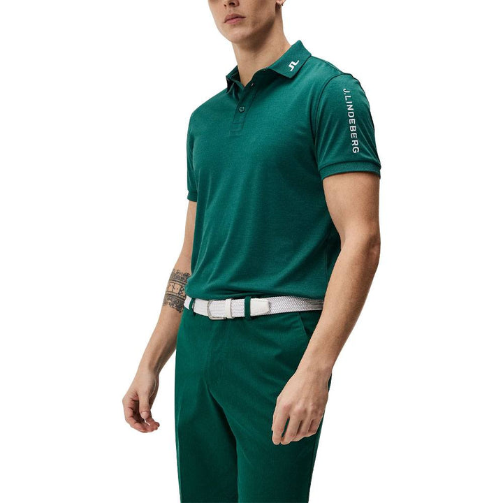 J.Lindeberg Tour Tech Regular Fit Golf Polo Rain Forest Melange - 23 Men