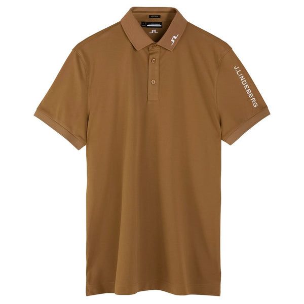J.Lindeberg Tour Tech Regular Fit Golf Polo Tiger Brown - 23 Men