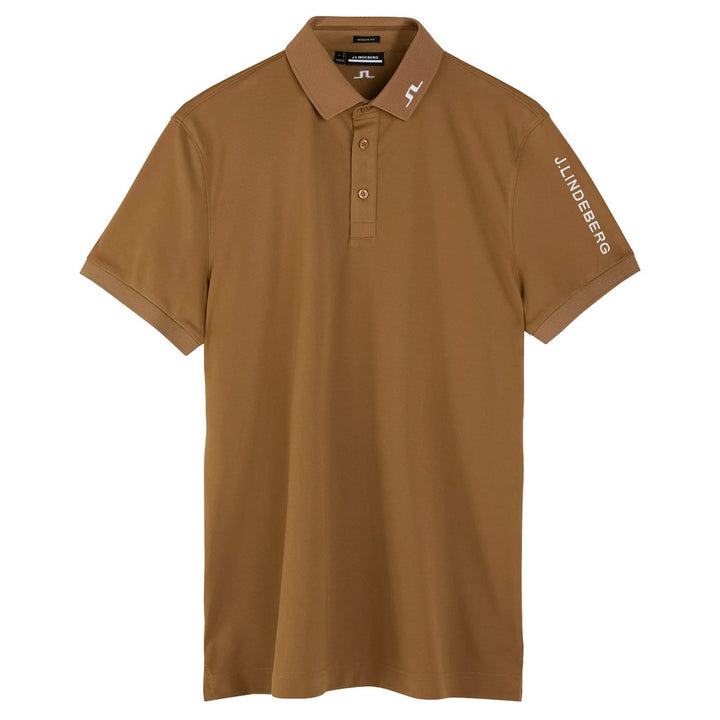 J.Lindeberg Tour Tech Regular Fit Golf Polo Tiger Brown - 23 Men