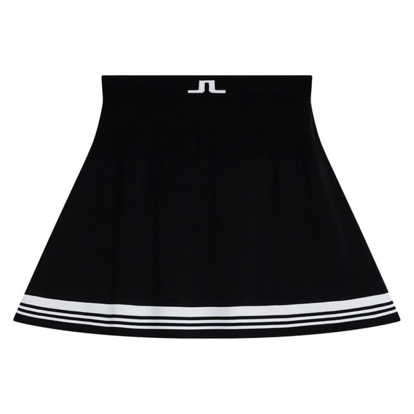 J.Lindeberg Frida Stripe Knitted Golf Skirt Black - 23 Women