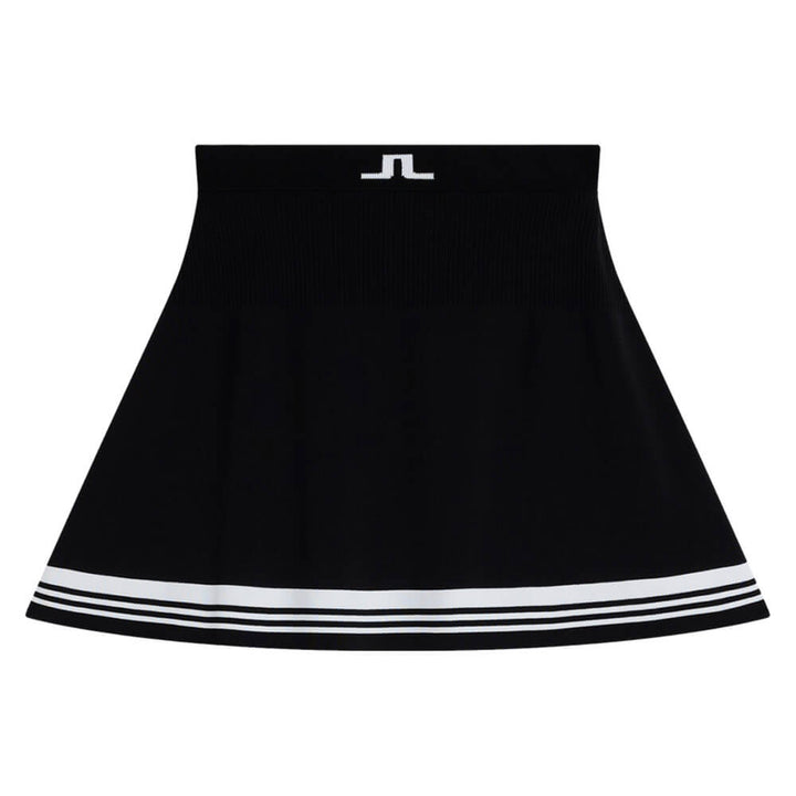 J.Lindeberg Frida Stripe Knitted Golf Skirt Black - 23 Women