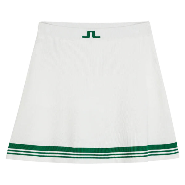 J.Lindeberg Frida Stripe Knitted Golf Skirt White - 23 Women