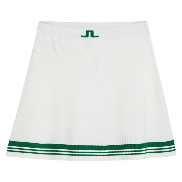 J.Lindeberg Frida Stripe Knitted Golf Skirt White - 23 Women