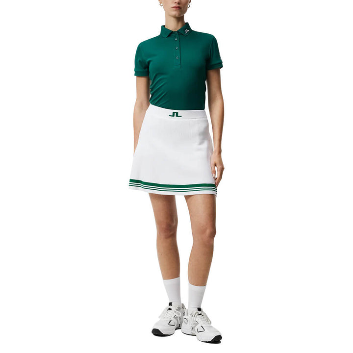 J.Lindeberg Frida Stripe Knitted Golf Skirt White - 23 Women
