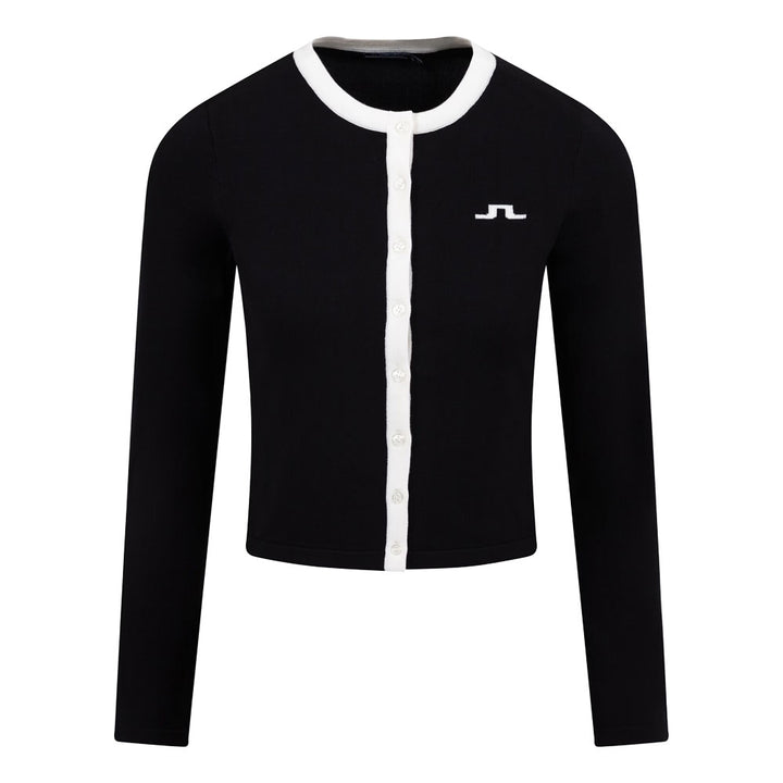 J.Lindeberg Freda Knitted Cardigan Golf Sweater Black - 23 Women