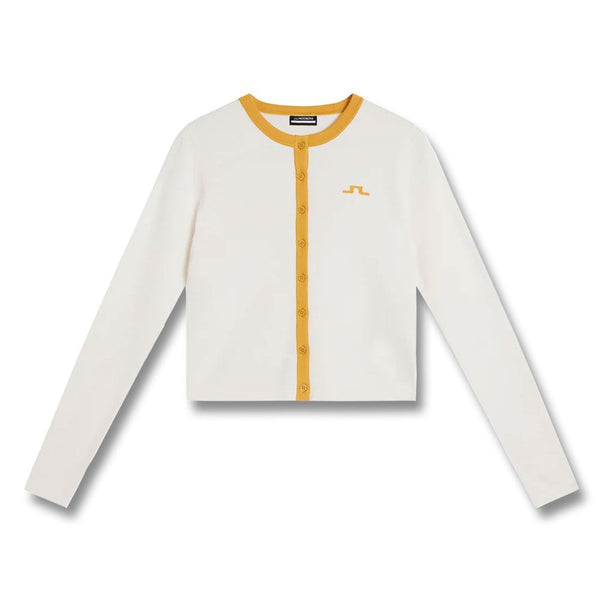 J.Lindeberg Freda Knitted Cardigan Golf Sweater White - 23 Women