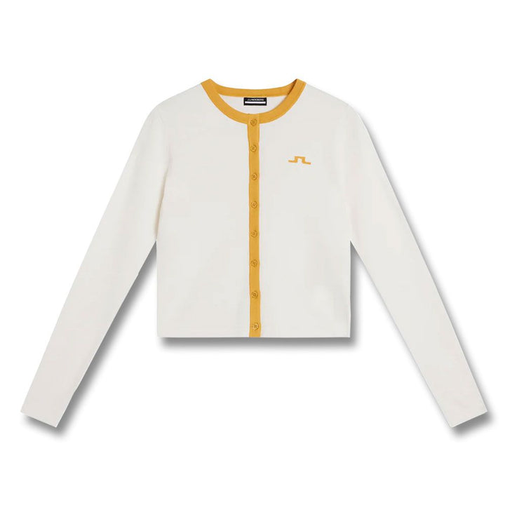 J.Lindeberg Freda Knitted Cardigan Golf Sweater White - 23 Women