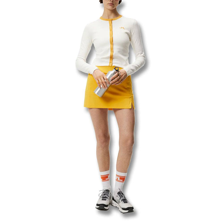 J.Lindeberg Freda Knitted Cardigan Golf Sweater White - 23 Women