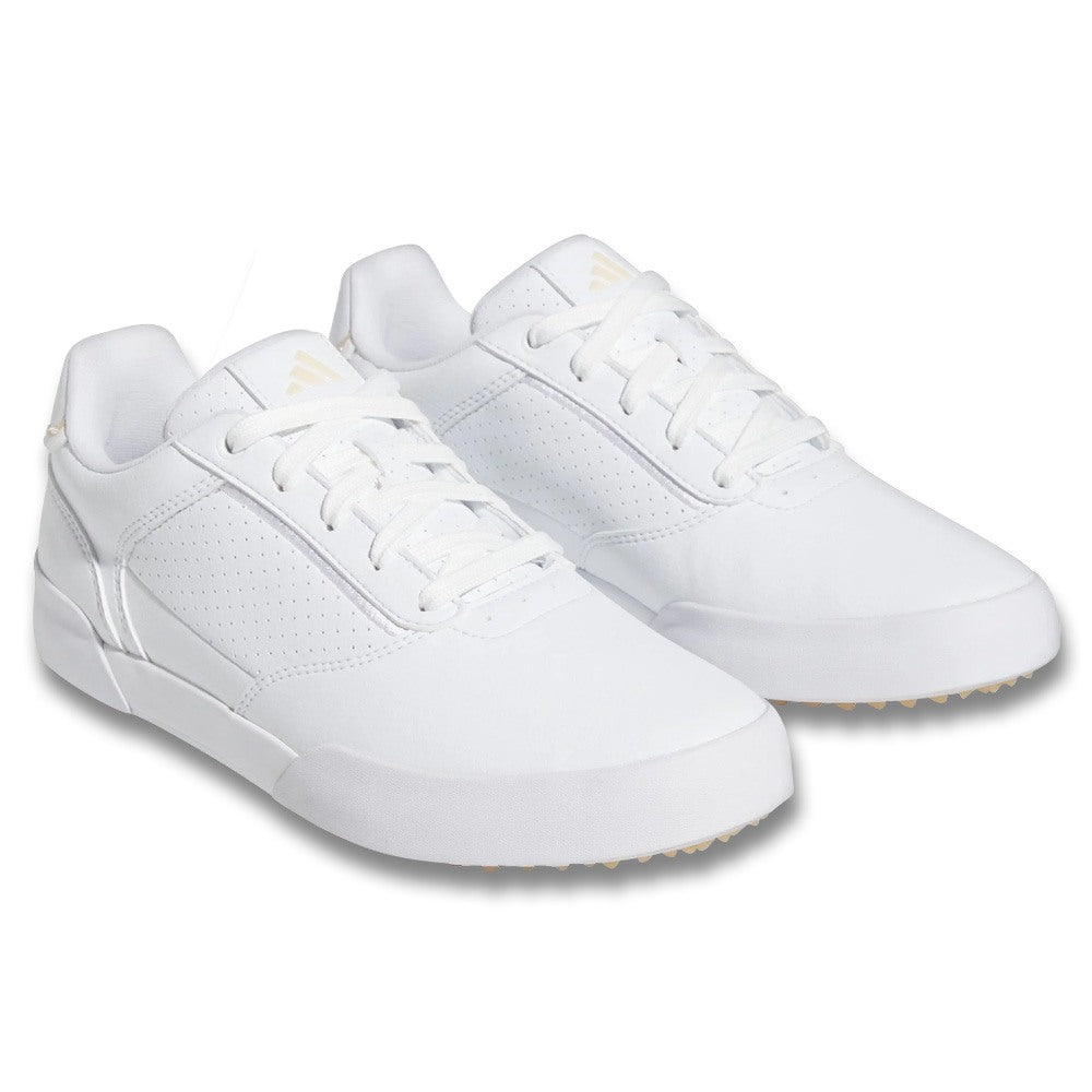 adidas Retrocross Spikeless Golf Shoes - Women's - Cloud White / Sand Strata / Gum