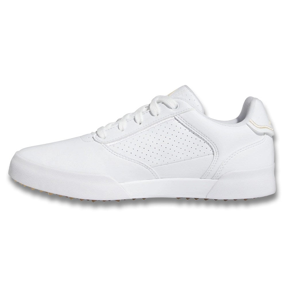 adidas Retrocross Spikeless Golf Shoes - Women's - Cloud White / Sand Strata / Gum
