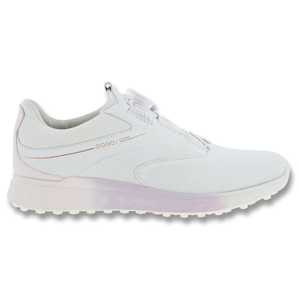 ECCO S-Three BOA Spikeless Golf Shoes White/Delicacy/White - SS23 Women