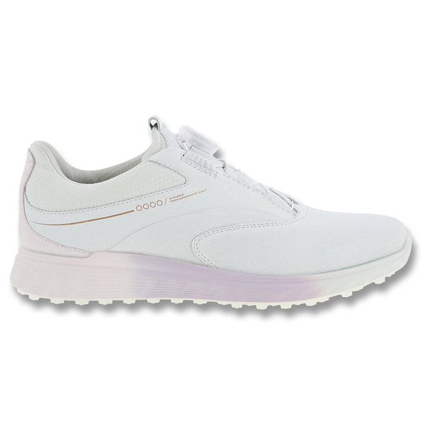 ECCO S-Three BOA Spikeless Golf Shoes White/Delicacy/White - SS23 Women