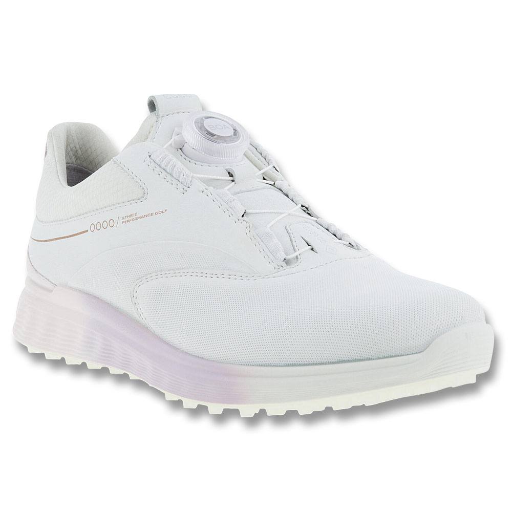 ECCO S-Three BOA Spikeless Golf Shoes White/Delicacy/White - SS23 Women