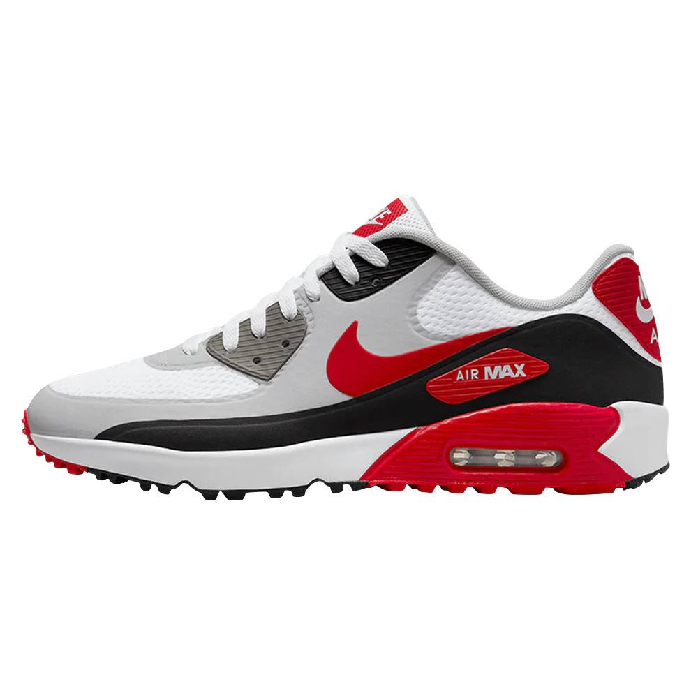 Nike Air Max 90 G Spikeless Golf Shoes White/University Red/Black
