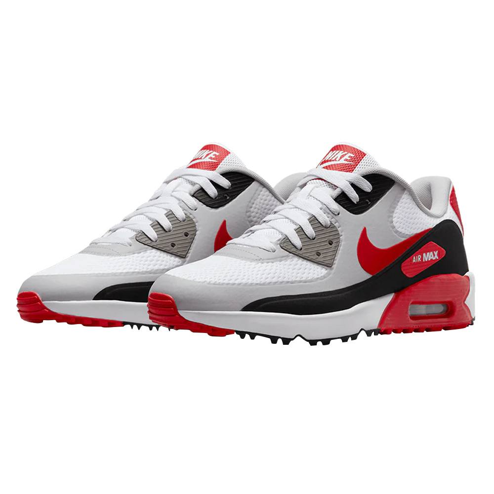 Nike Air Max 90 G Spikeless Golf Shoes White/University Red/Black