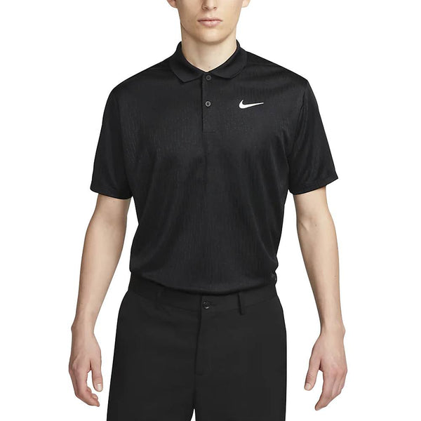 Nike Dri-FIT Victory+ Jacquard Golf Polo Black/White - 23 Men