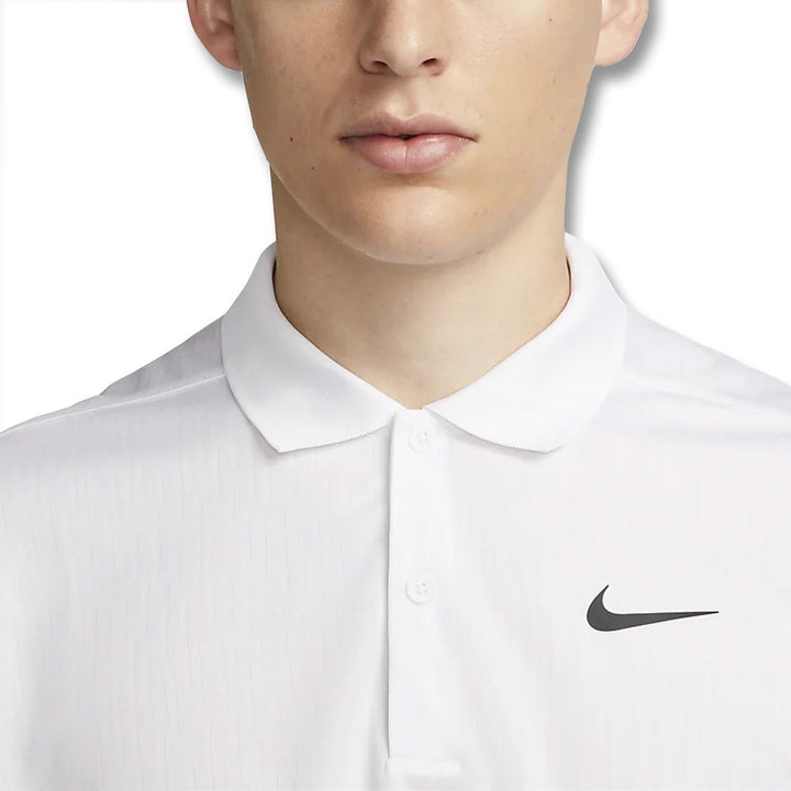 Nike Dri-FIT Victory+ Jacquard Golf Polo White/Black - 23 Men