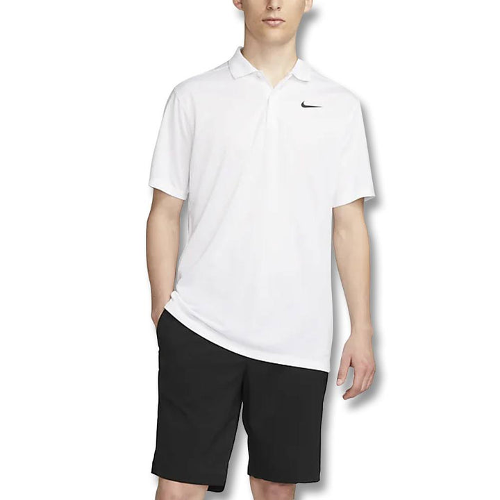 Nike Dri-FIT Victory+ Jacquard Golf Polo White/Black - 23 Men