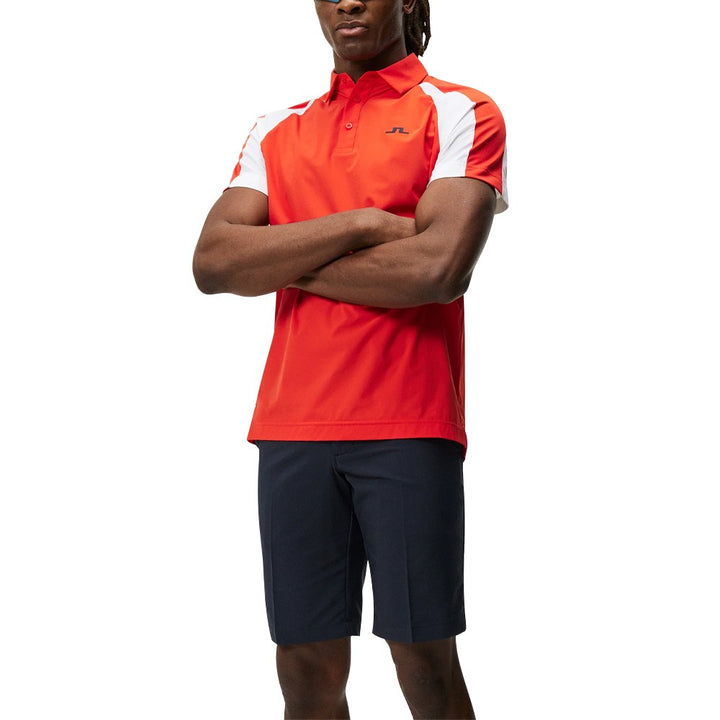 J.Lindeberg Nial Regular Fit Golf Polo Fiery Red - 23 Men