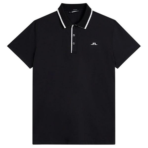 J.Lindeberg Luca Regular Fit Golf Polo Black - 23 Men
