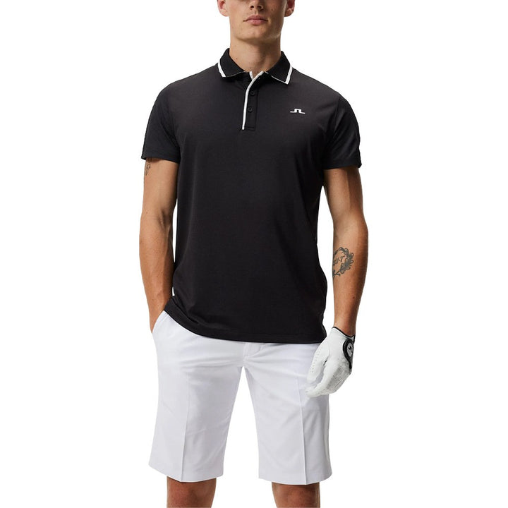 J.Lindeberg Luca Regular Fit Golf Polo Black - 23 Men